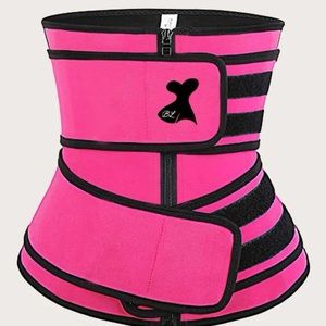 Synthetic Rubber Zipper Sports Yoga Fitness Corset | Waist Trainer